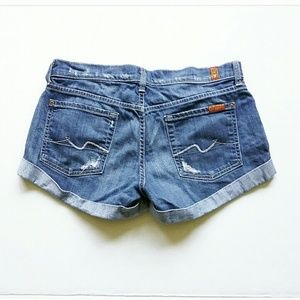 7 For All Mankind Shorts - 7 For All Mankind Distressed Jean Shorts 7 For All Mankind Shorts - 7 For All Mankind Distressed Jean Shorts